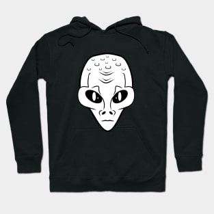 WHITE Alien Head Hoodie